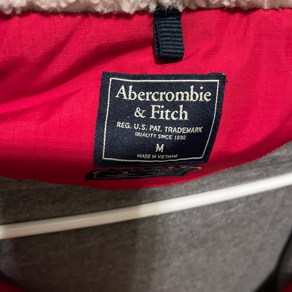 Abercrombie & Fitch Red and Gray Jacket - Picture 2 of 4